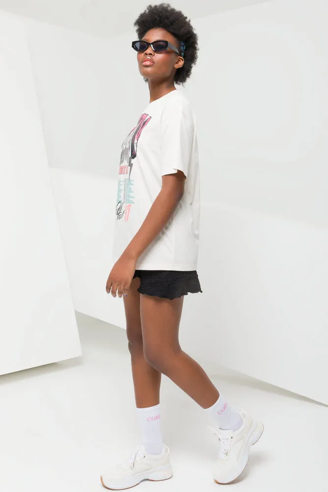 Oversized Graphic Tees Stone