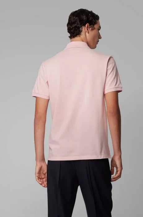 Regular-fit polo shirt in Pima-cotton piqué Style Pallas - 50425985 LIGHT PINK