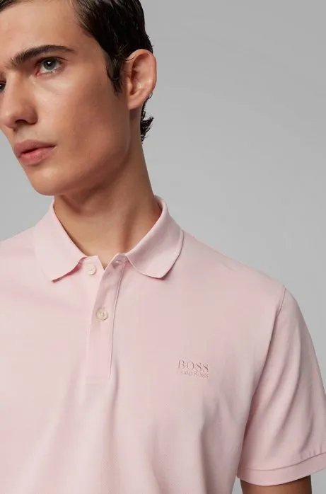 Regular-fit polo shirt in Pima-cotton piqué Style Pallas - 50425985 LIGHT PINK