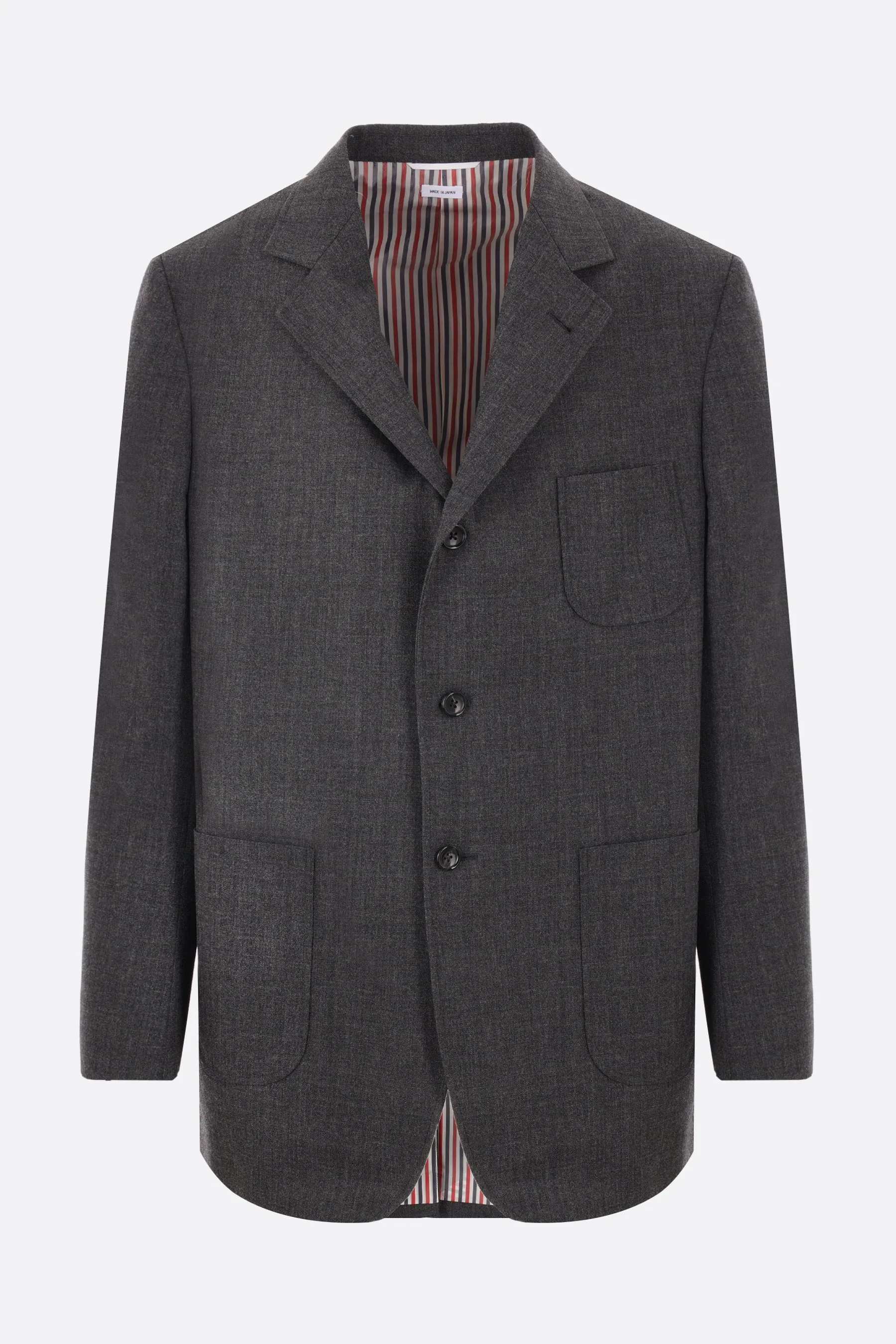 Single-breasted Crispy Wool Jacket