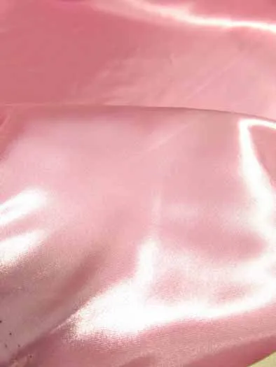 Solid Shiny Bridal Satin Fabric / White / Sold By The Yard