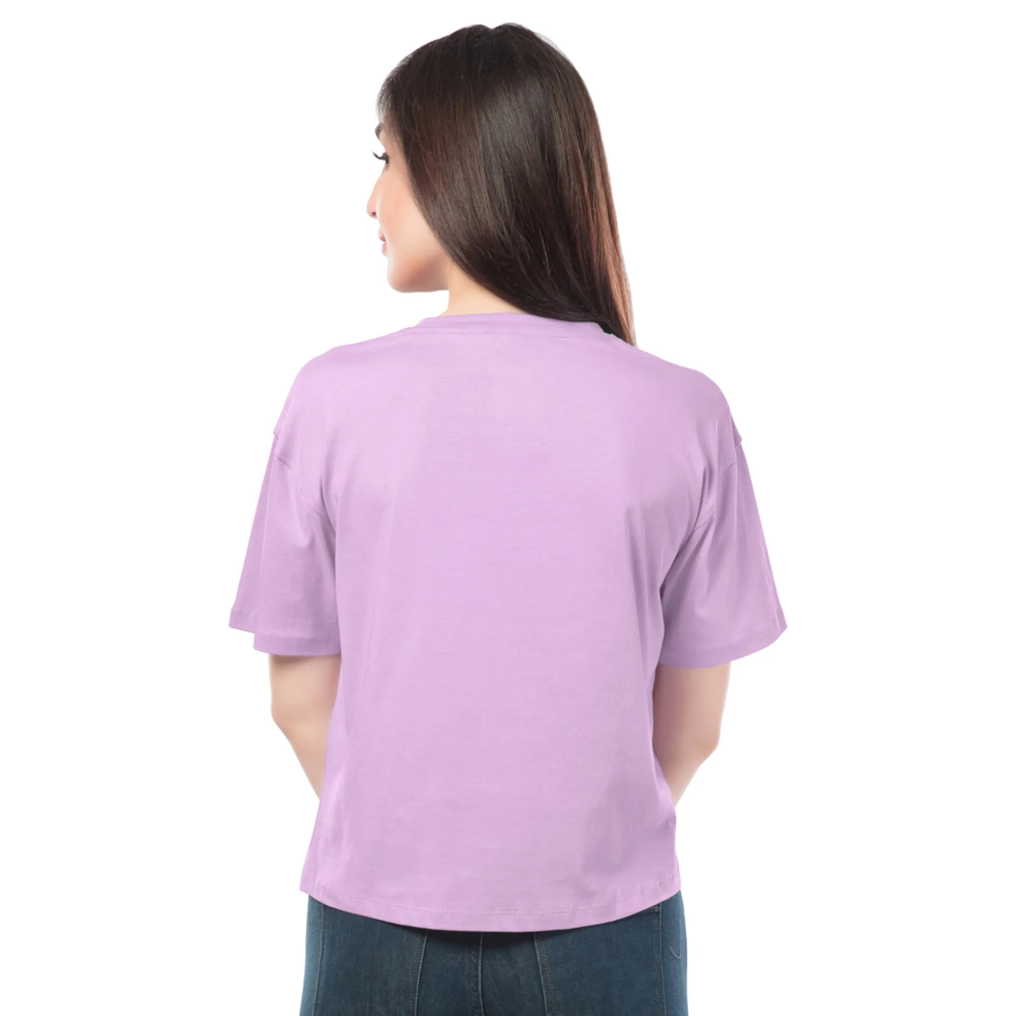 SRF-24076-Cotton-Tee Tiful Tie Dye Relaxed Fit T-Shirt Lavender