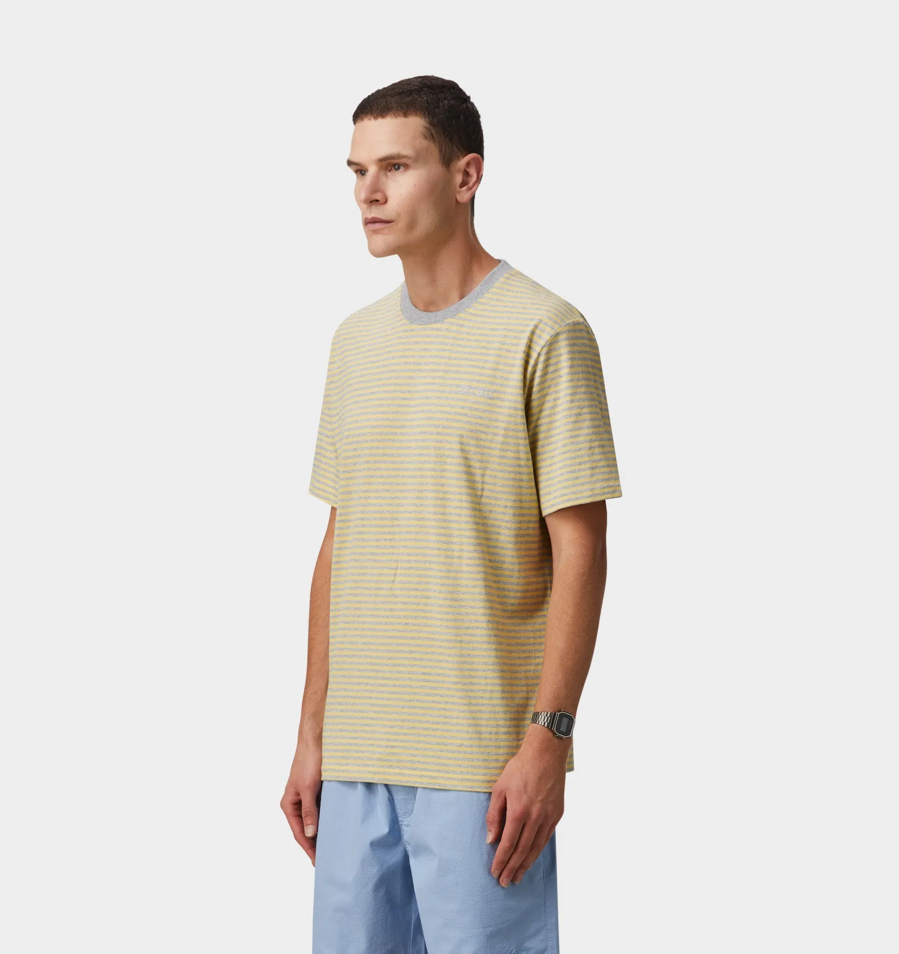 Stripe Chester Tee - Yellow/Grey