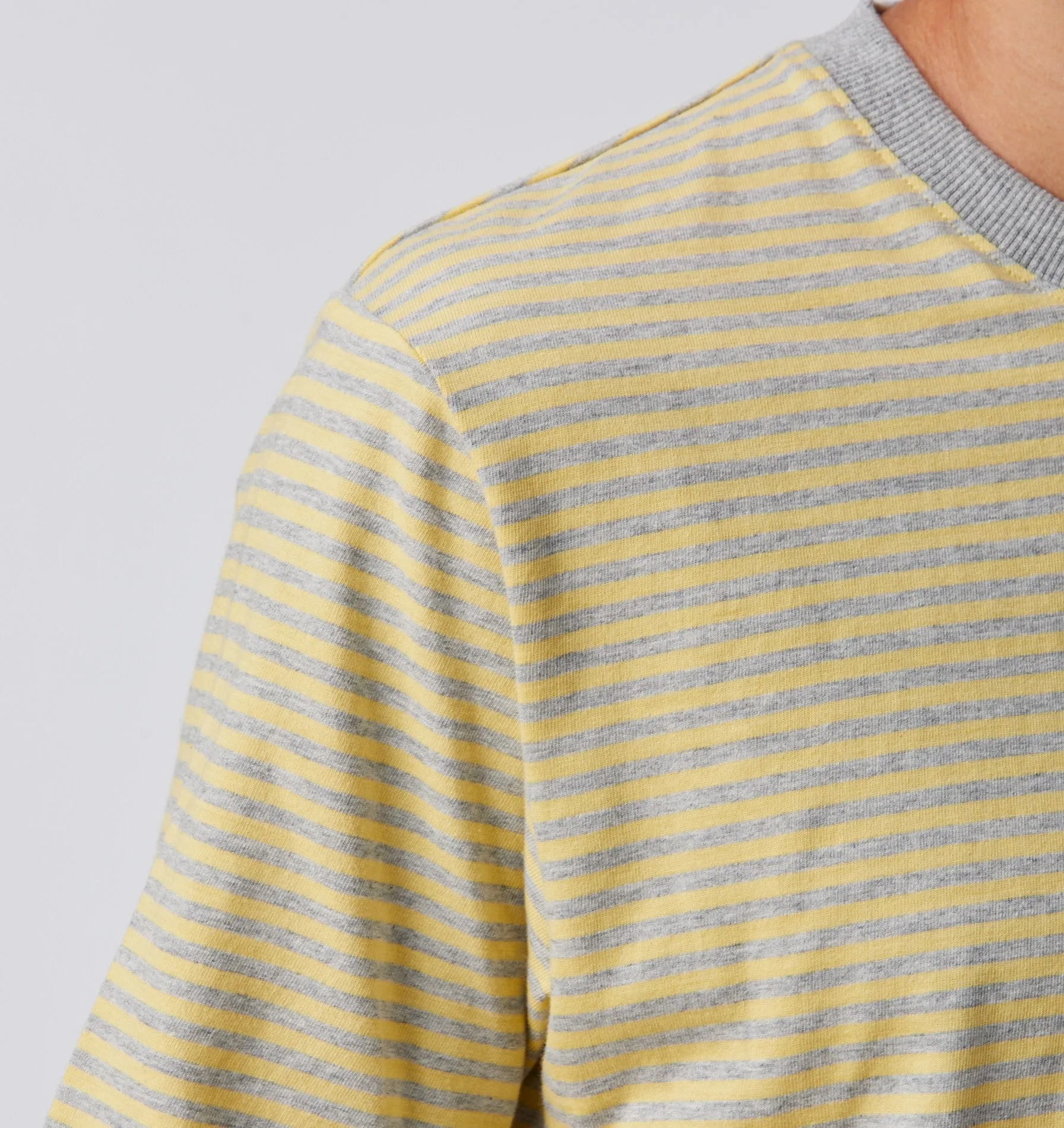 Stripe Chester Tee - Yellow/Grey