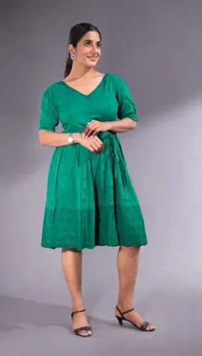 Trendy Attractive Cotton Knee Length Dress