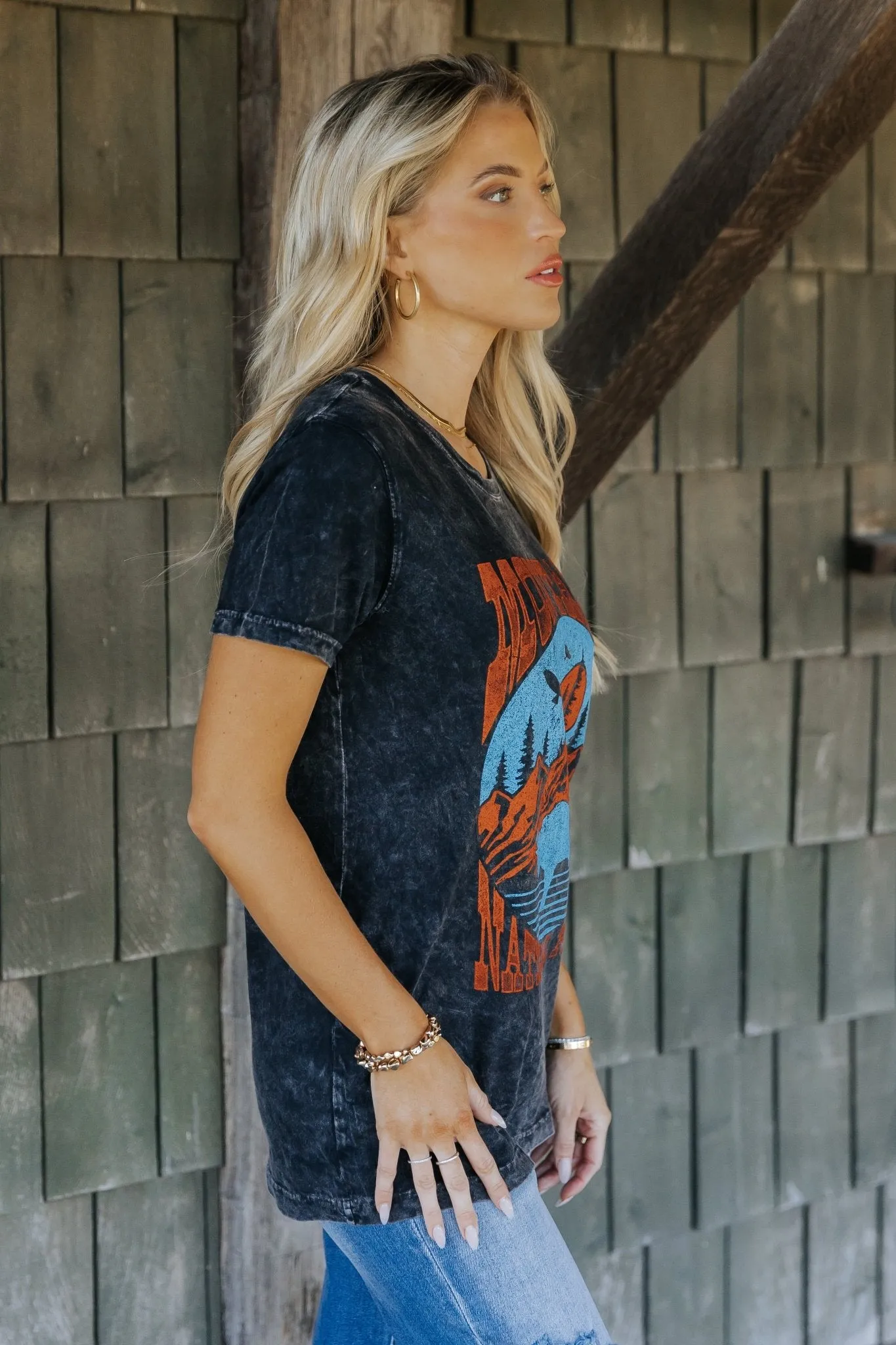 Vintage Charcoal Montana Graphic T-Shirt - FINAL SALE