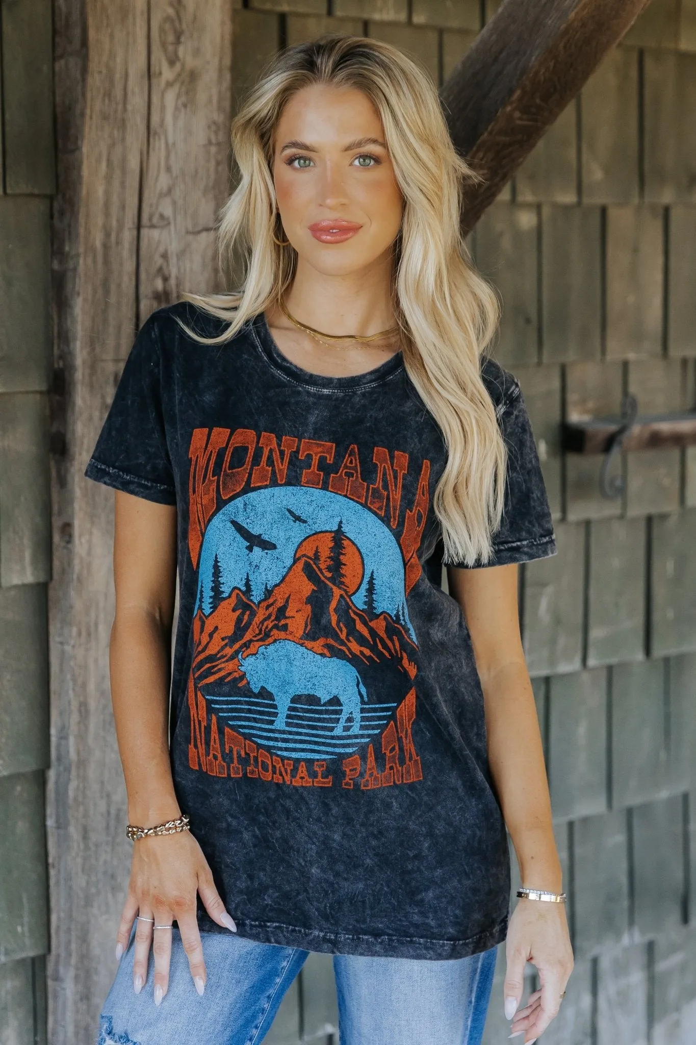 Vintage Charcoal Montana Graphic T-Shirt - FINAL SALE