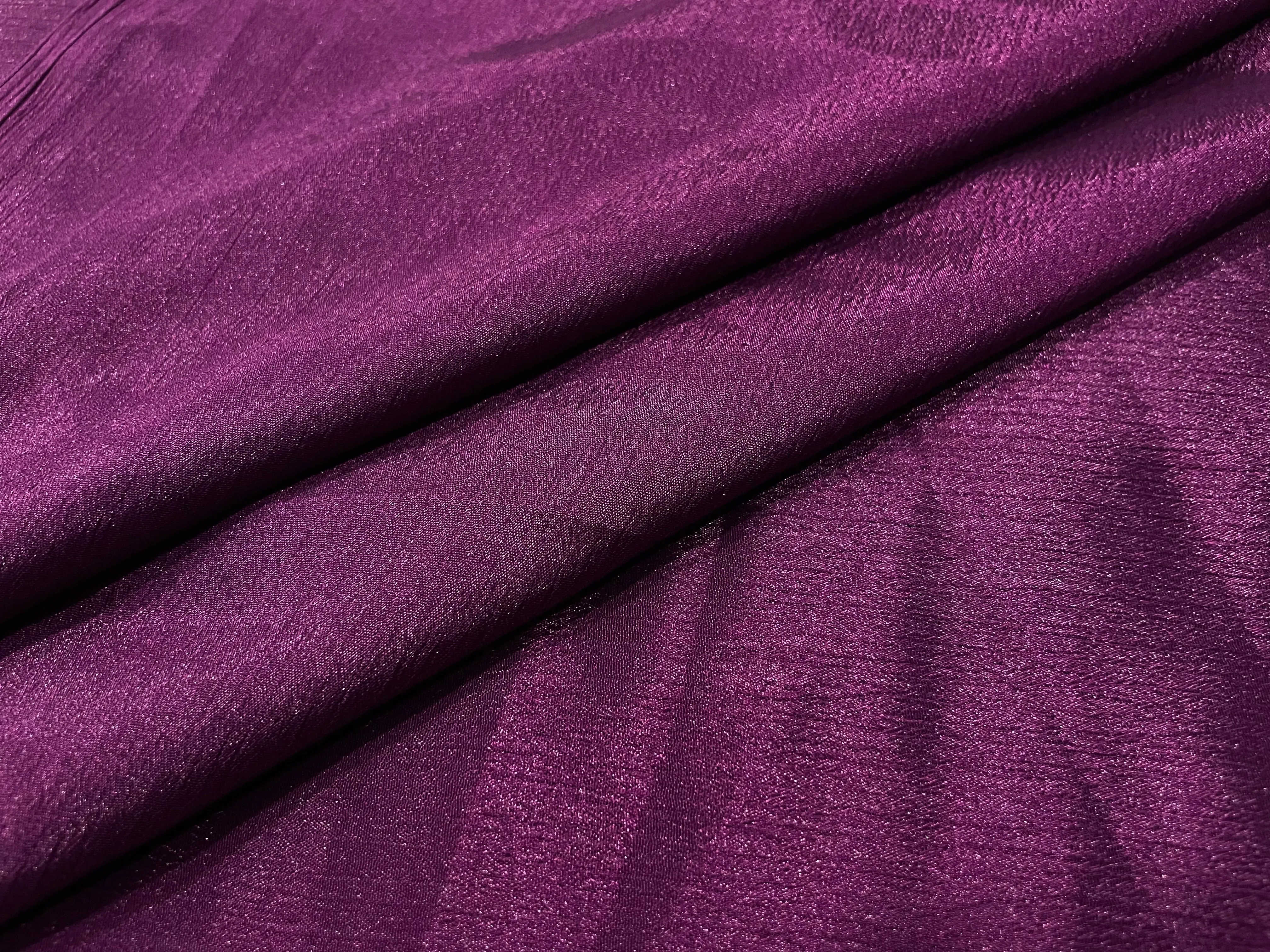 Wine Plain Chinon Chiffon Fabric