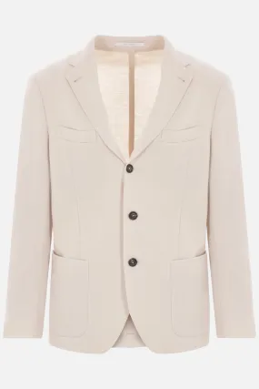 Wool-Blend Jersey Single-Breasted Jacket